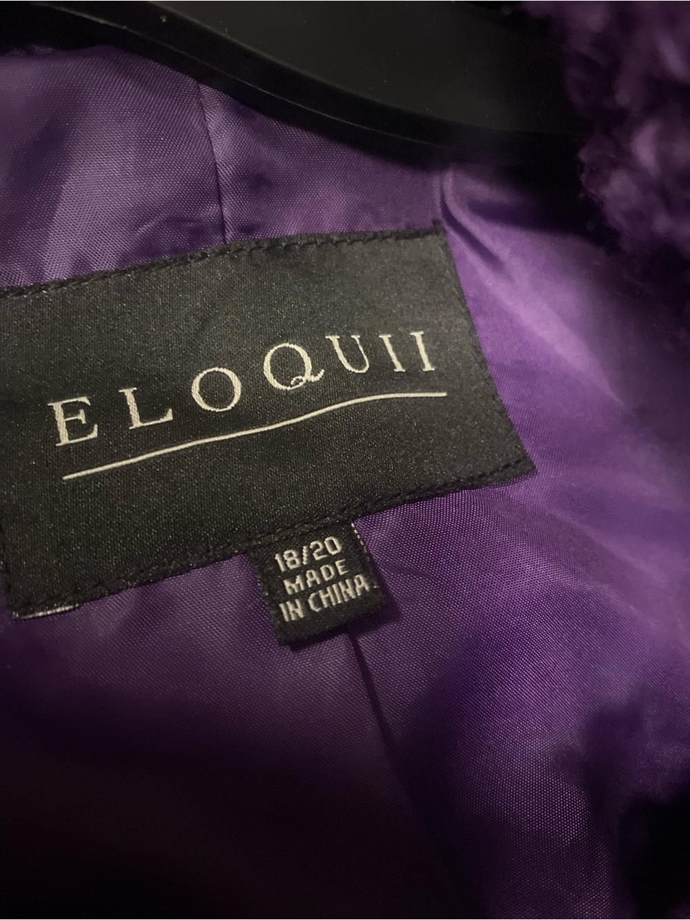 Eloquii purple coat  with Purple Lining